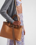 Prada Buckle Large Leather Handbag With Belt - Image 7